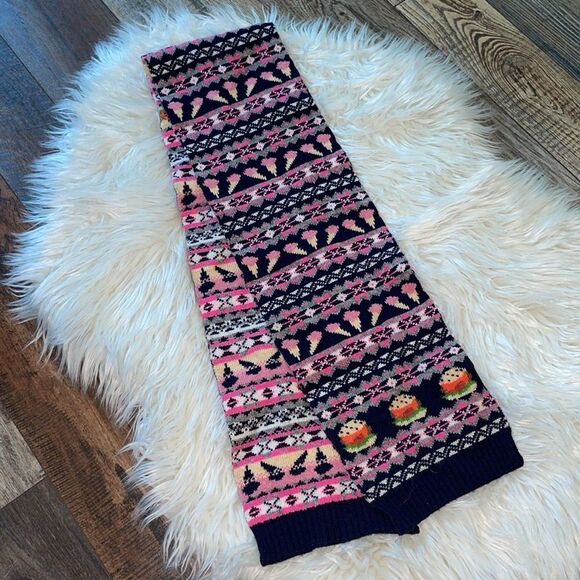 ✨Crewcuts by J Crew Hamburger & Ice Cream Cone Fairisle Scarf - Picture 3 of 4